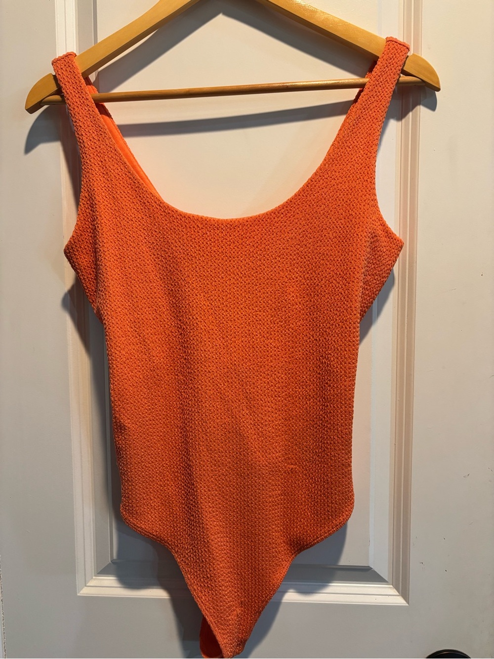 H&M Orange Textured Bodysuit